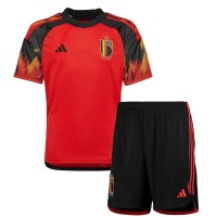 Camisa de Futebol Bélgica Equipamento Principal Infantil Mundo 2022 Manga Curta (+ Calças curtas)